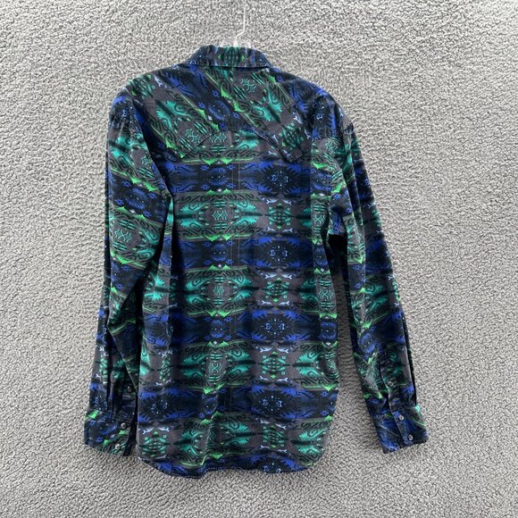 Rock N Roll Cowboy Western Pearl Snap Shirt Mens Large Multicolor Southwestern P - Picture 2 of 9